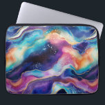 Aesthetic modern colorful rainbow agate glitter laptop sleeve<br><div class="desc">Aesthetic,  colorful modern rainbow agate glitter texture background.</div>