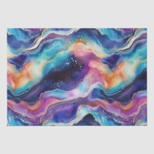 Aesthetic modern colorful rainbow agate glitter tissue paper