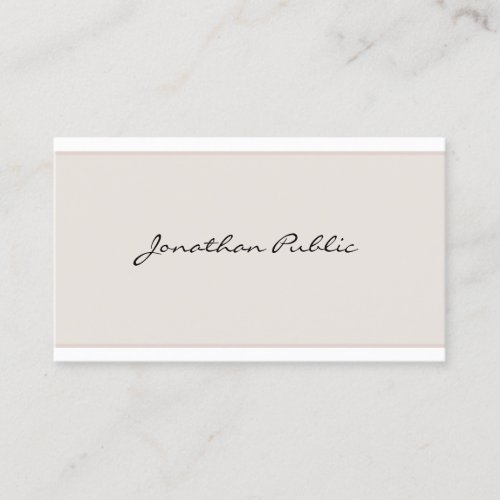 Aesthetic Modern Simple Elegant Minimalistic Plain Business Card