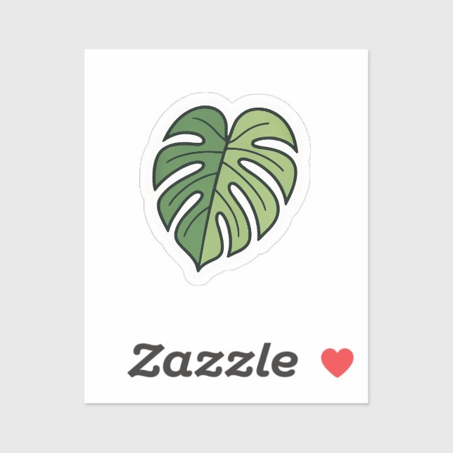 Aesthetic Monstera Leaf Sticker (Sheet)