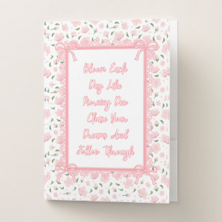  Aesthetic Motivation Binder Pocket Folder