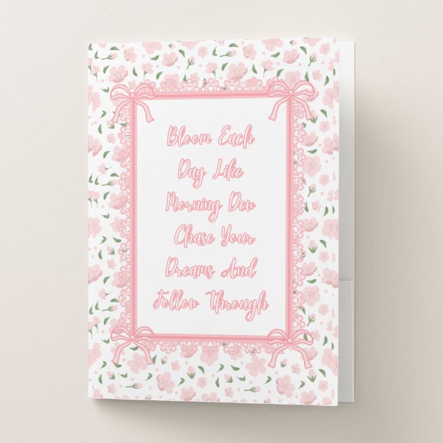  Aesthetic Motivation Binder Pocket Folder (Front)