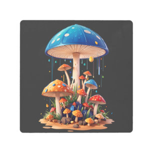 Aesthetic Mushroom Shirt Mushroom Metal Print