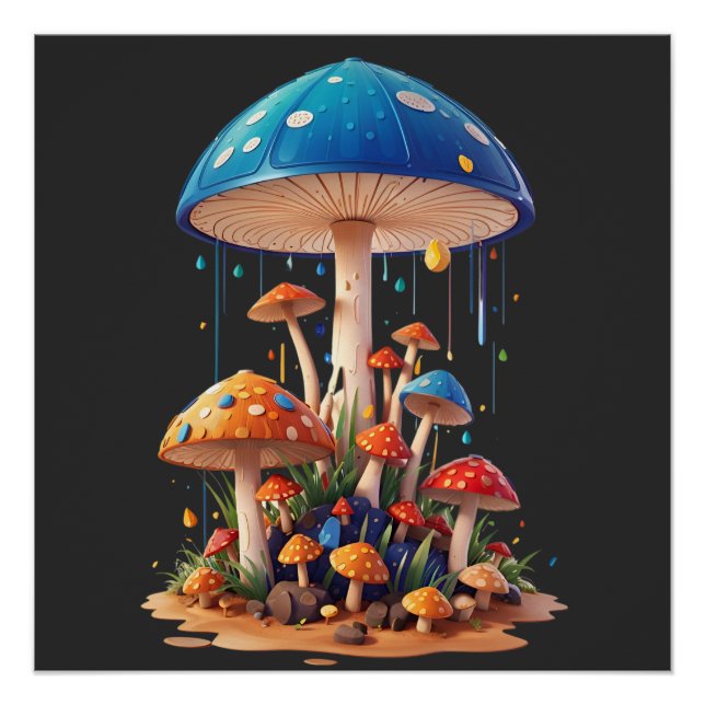 Aesthetic Mushroom Shirt | Mushroom Poster (Front)