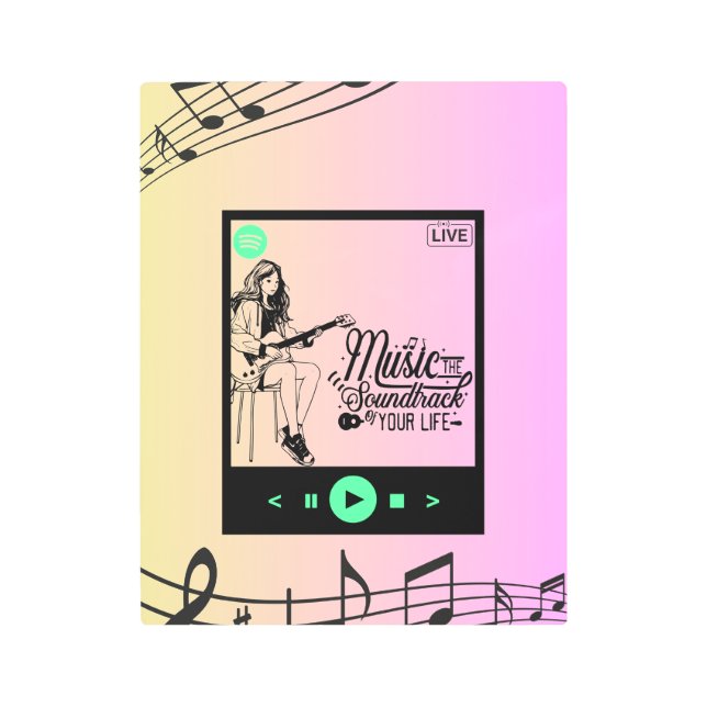 Aesthetic Music Themed Wall Art (Front)