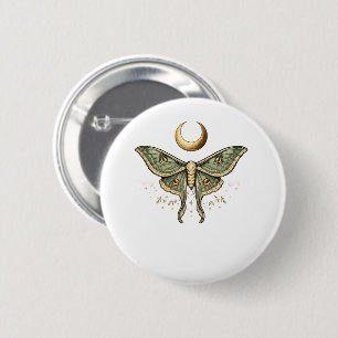 Aesthetic Mystic Luna Moth Graphic T-Shirt Button