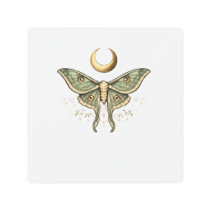 Aesthetic Mystic Luna Moth Graphic T-Shirt Metal Print