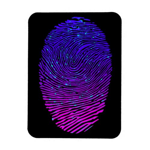 Aesthetic Neon Fingerprint Luminous Luminescent Magnet