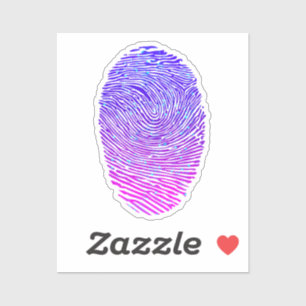 Aesthetic Neon Fingerprint Luminous Luminescent Sticker