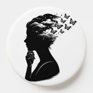 Aesthetic Night Sky Butterfly Art iPhone cover PopSocket