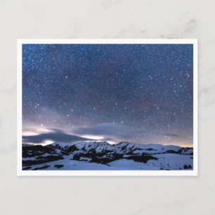 aesthetic night sky landscape postcard