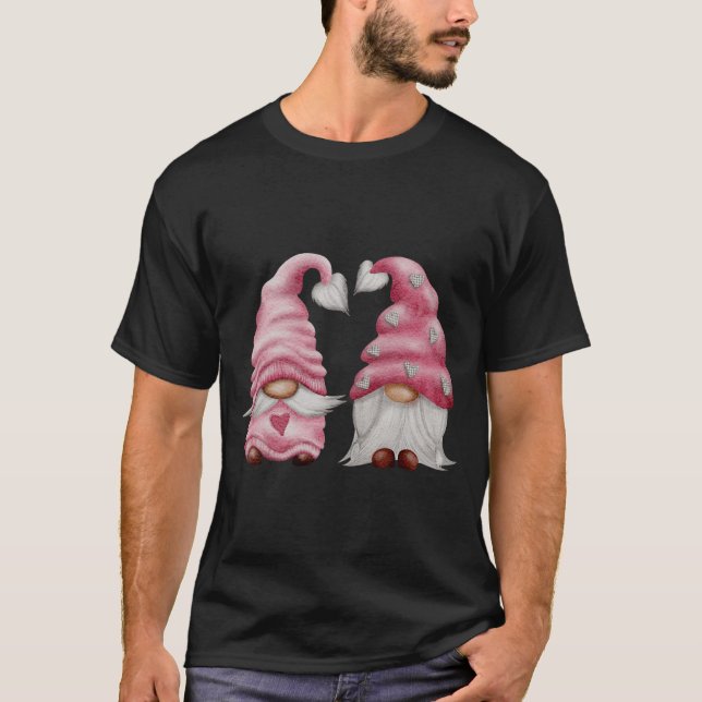Aesthetic Nk Gnome Valentines Day Decor For Women  T-Shirt (Front)