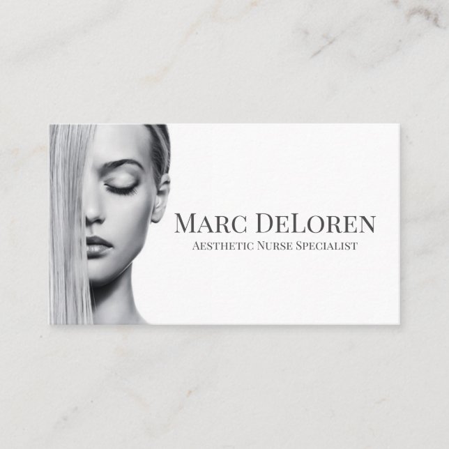 Aesthetic Nurse  Injector Cosmetic Surgeon Business Card (Front)