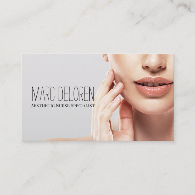 Aesthetic Nurse  Injector Cosmetic Surgeon Business Card (Front)