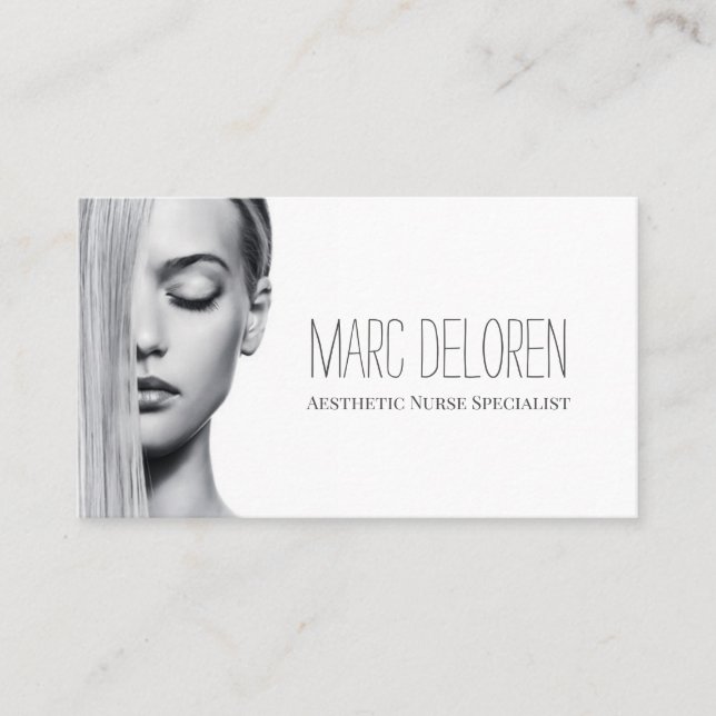 Aesthetic Nurse  Injector Cosmetic Surgeon Business Card (Front)