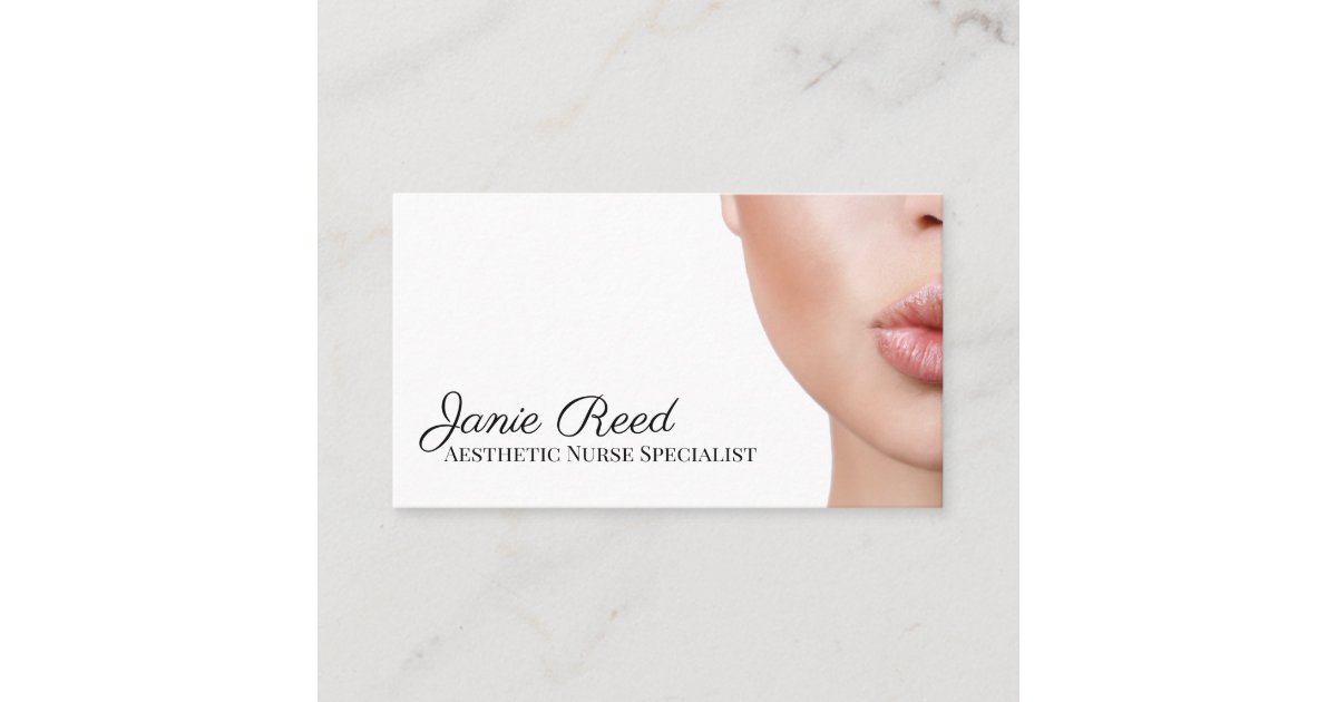 Aesthetic Nurse Specialist Injector Business Card Zazzle