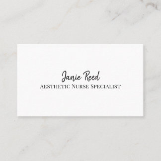 Aesthetic Nurse Specialist Injector Business Card