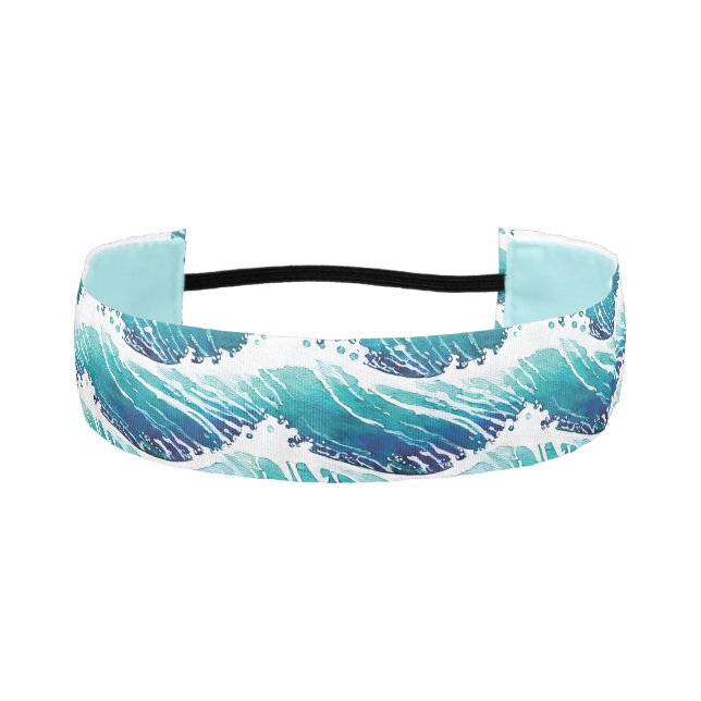 Aesthetic Ocean Waves Headband (Front)