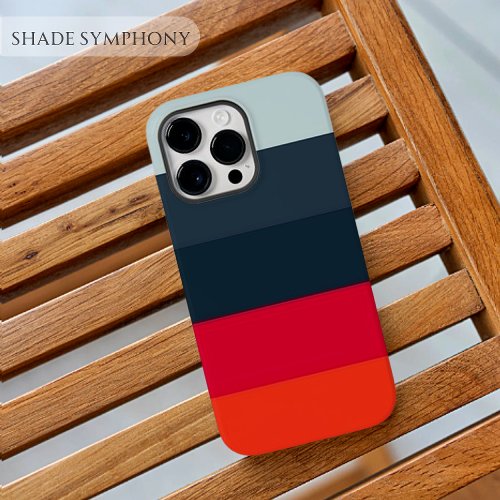 Aesthetic Orange Grey Red with Color Block Design  Case_Mate iPhone 14 Pro Max Case