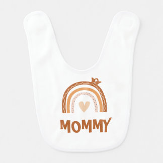 Aesthetic organic Rainbow mommy Baby Bib