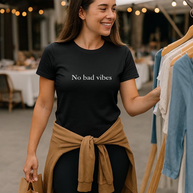 aesthetic outfit quote No bad vibes T-Shirt (Creator Uploaded)