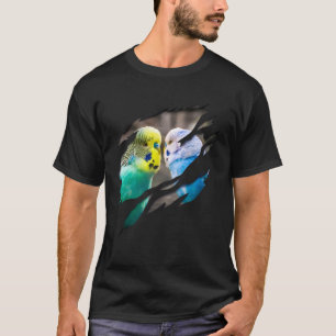 Aesthetic parrot parakeet with ribbed effect T-Shirt