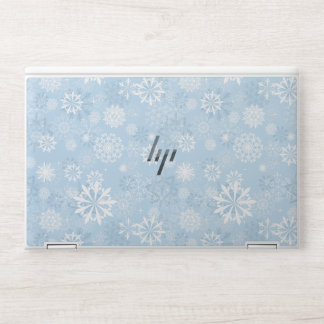 Aesthetic Pastel Christmas Snow Flurry Graphic HP Laptop Skin