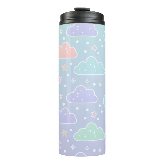 Aesthetic Pastel Cloud Insulated Tumbler (Front)