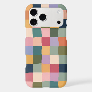 Aesthetic Pastel Groovy Wavy Checkered iPhone 17 Pro Max Case