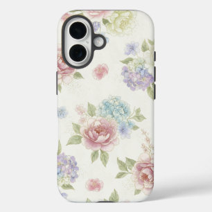 Aesthetic Pastel Peony iPhone 16 Case
