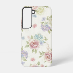 Aesthetic Pastel Peony Samsung Galaxy S22 Case