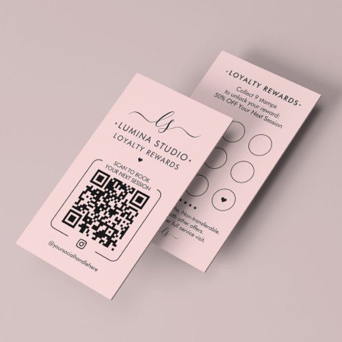 Aesthetic Pastel Pink Beauty Specialist Loyalty Card