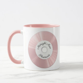 Aesthetic Pastel Pink CD & Vinyl Mug for Music Lov