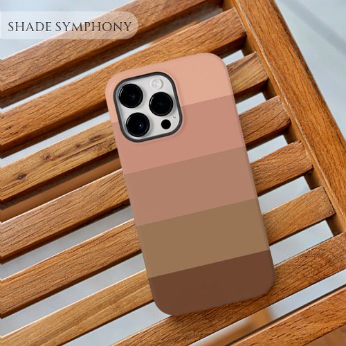 Aesthetic Peach Brown Palette Stripe Color Block Case_Mate iPhone 14 Pro Max Case