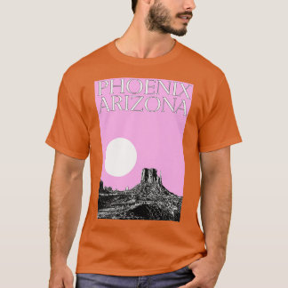 Aesthetic Phoenix Artizona City Travel Typography  T-Shirt