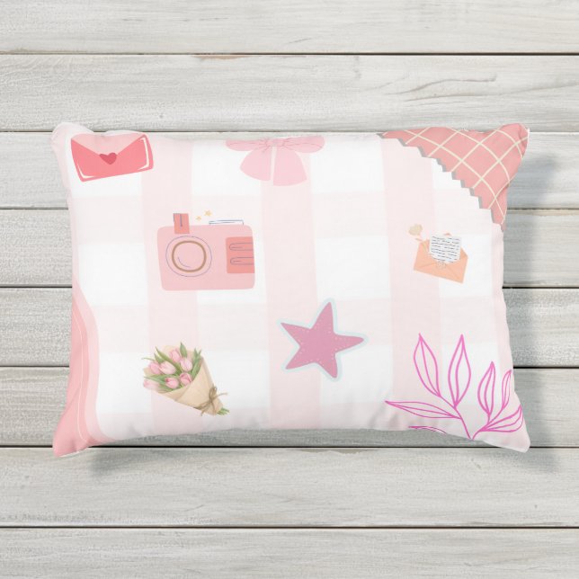 Aesthetic pillow all in pink  (Front)