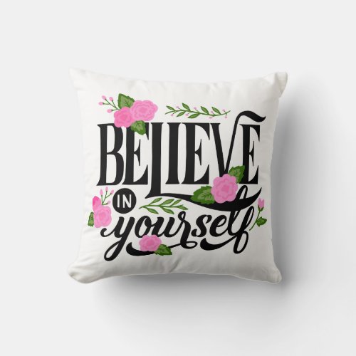 Aesthetic Pillow Positive Manifestation Quote 