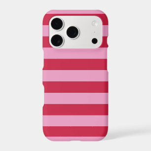 Aesthetic Pink and Red Stripes Minimalist Pattern iPhone 17 Pro Case