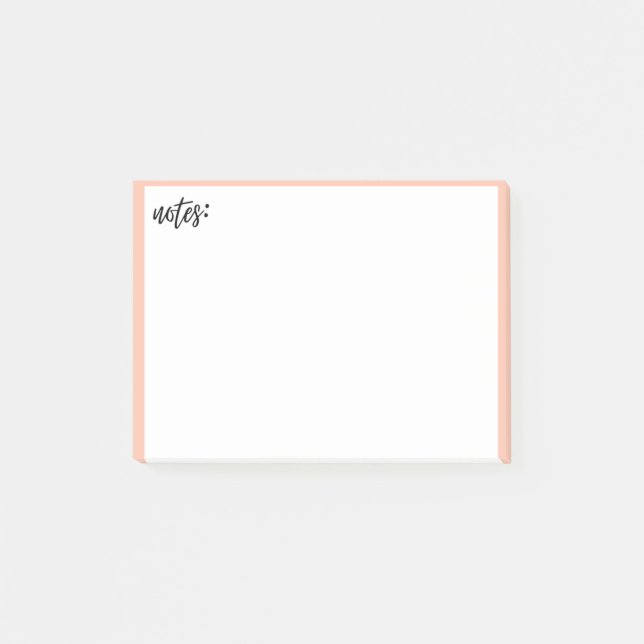  Aesthetic Pink Border for School, Office, Post-it Notes (Front)