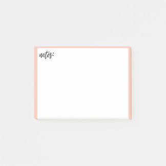 Aesthetic Pink Border Post-it for School, Office, Post-it Notes