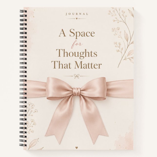 Aesthetic Pink Bow Journal (Front)