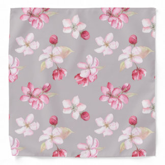 Aesthetic Pink Cherry Blossom Floral Si Bandana