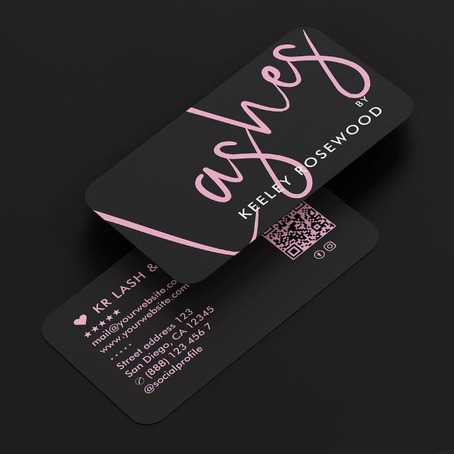 Aesthetic Pink Lashes Makeup Artist Beautician Business Card (Aesthetic Pink Lashes Makeup Artist Beautician Business Card
)