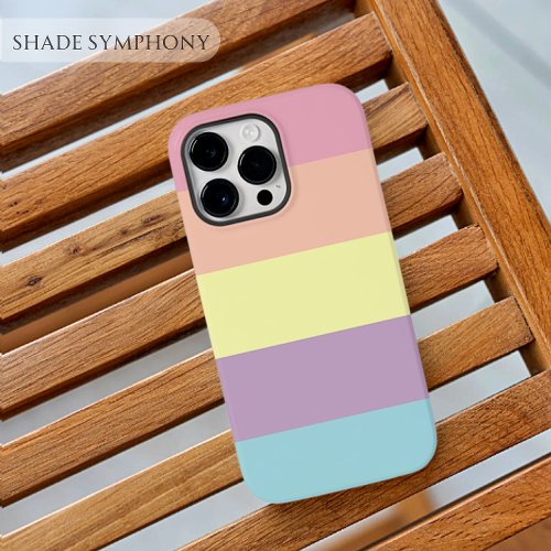 Aesthetic Pink Purple Palette Stripe Color Block Case_Mate iPhone 14 Pro Max Case
