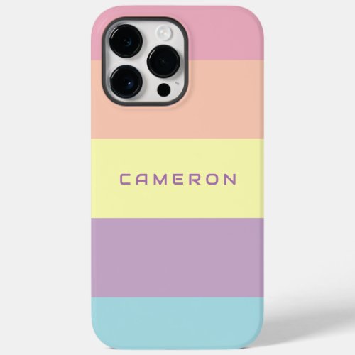 Aesthetic Pink Purple Palette Stripe colorblock Case_Mate iPhone 14 Pro Max Case