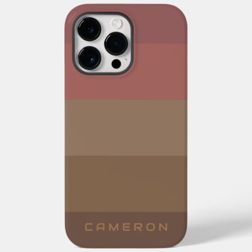 Aesthetic PinkishBrown Palette Stripe colorblock Case_Mate iPhone 14 Pro Max Case