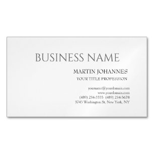Aesthetic Professional Chic Black & White  Business Card Magnet