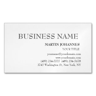 Aesthetic Professional Chic White Business Card