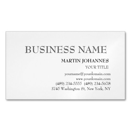 Aesthetic Professional Chic White Business Card