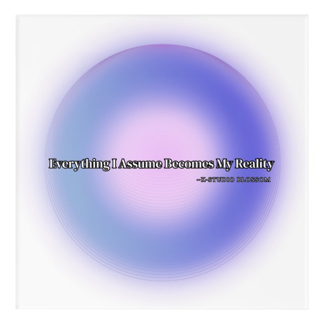 Aesthetic Purple Aura Manifestation Square Acrylic Print (Front)